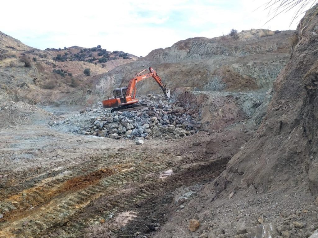 Excavation underway at the Paikhel Copper Deposit, showcasing active copper extraction at this significant copper deposit site.